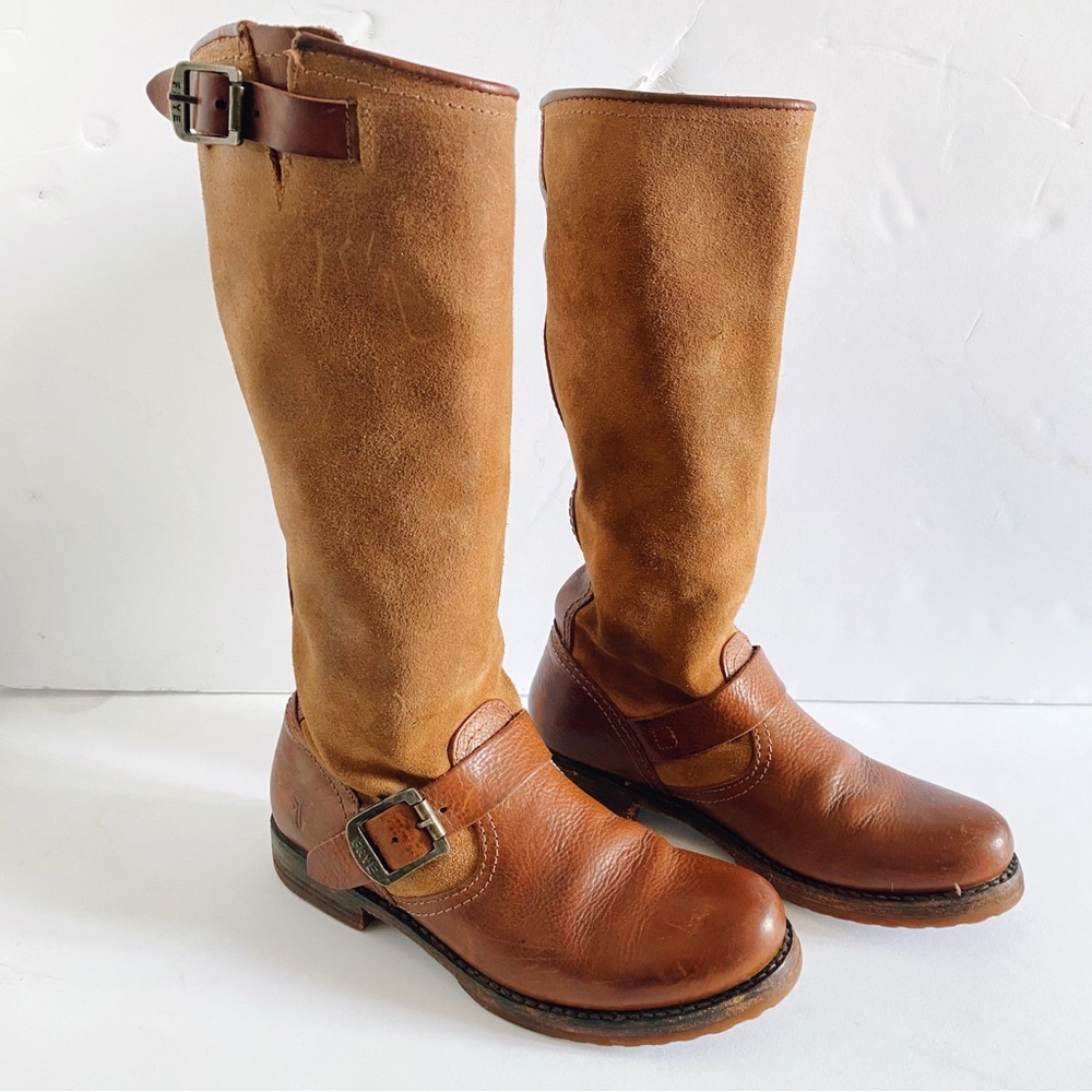 FRYE Veronica Two-Tone Tall Boots
